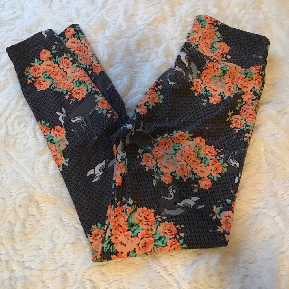 Disney Bambi LuLaRoe Leggings Buttery Soft One Size Walt Disney World Vacation